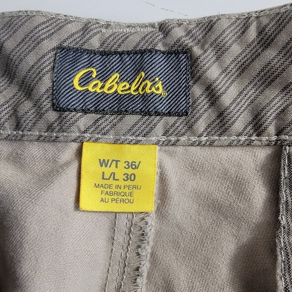Cabelas Casuals Mens Pants 36x30  Tan Beige made in peru khaki - Picture 3 of 5